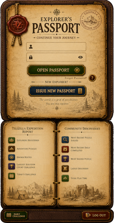 Explorer's Passport — login